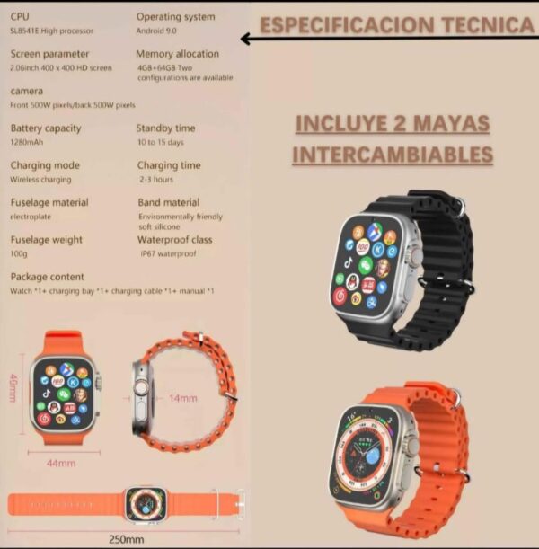 Smartwatch Ultra S9 con Sim - Imagen 8